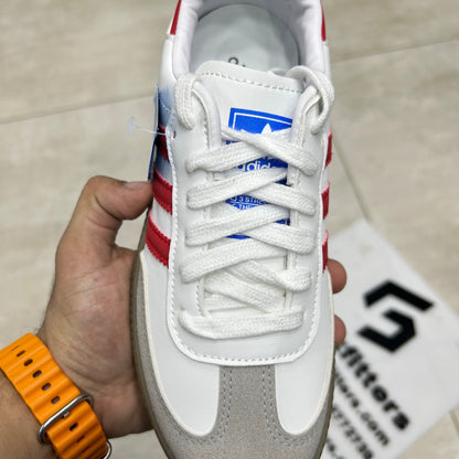 Adid - Samba - White with red