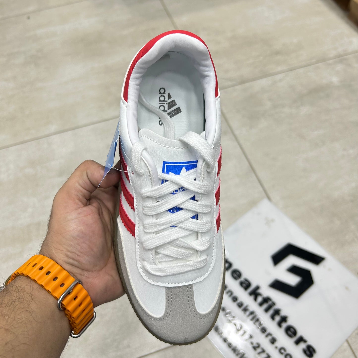 Adid - Samba - White with red