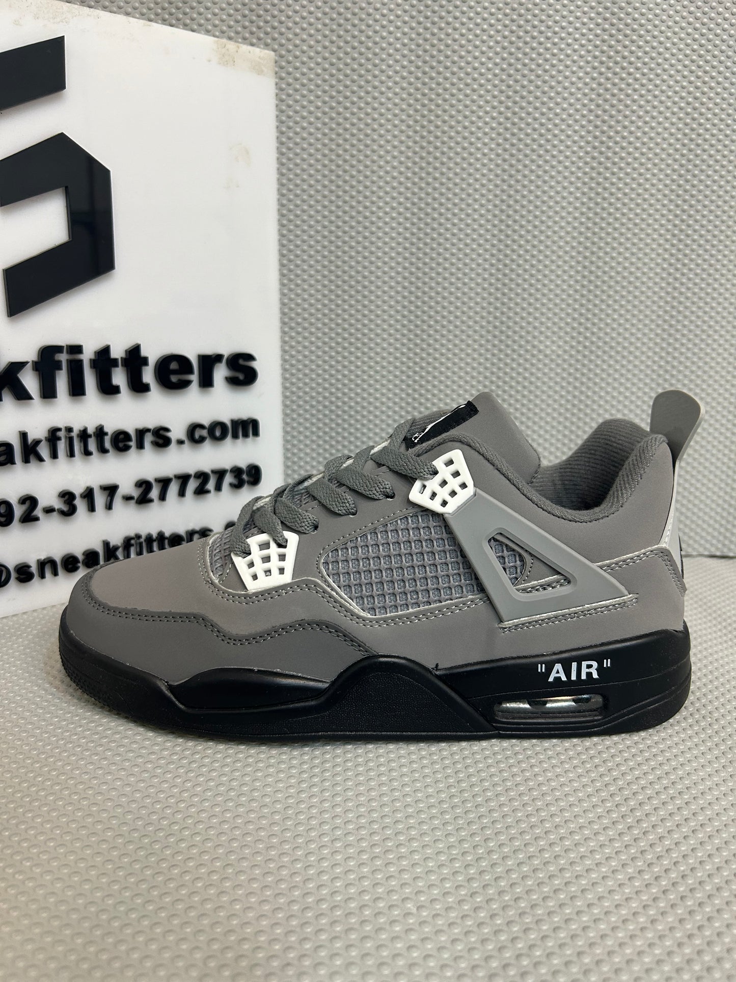 AR JDN 4 - Retro -  (WS) - Gray with White