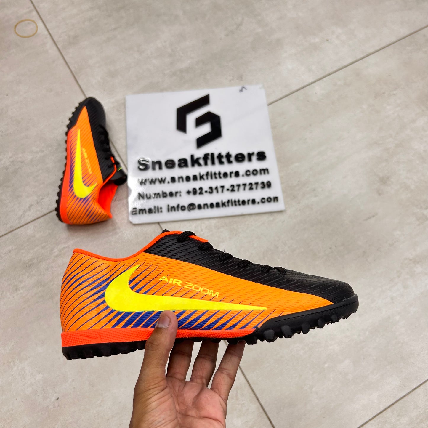 Football - NK Air Zoom - Gripper - Orange Black