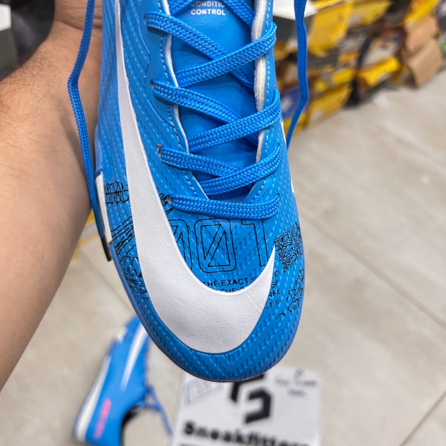 Football - NK Mercurial - Gripper - Blue with White