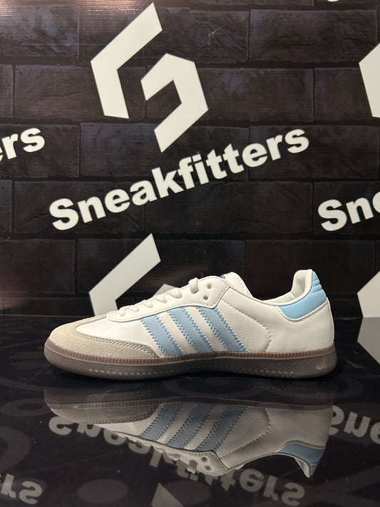 Adid - Samba - White with Blue 2.0