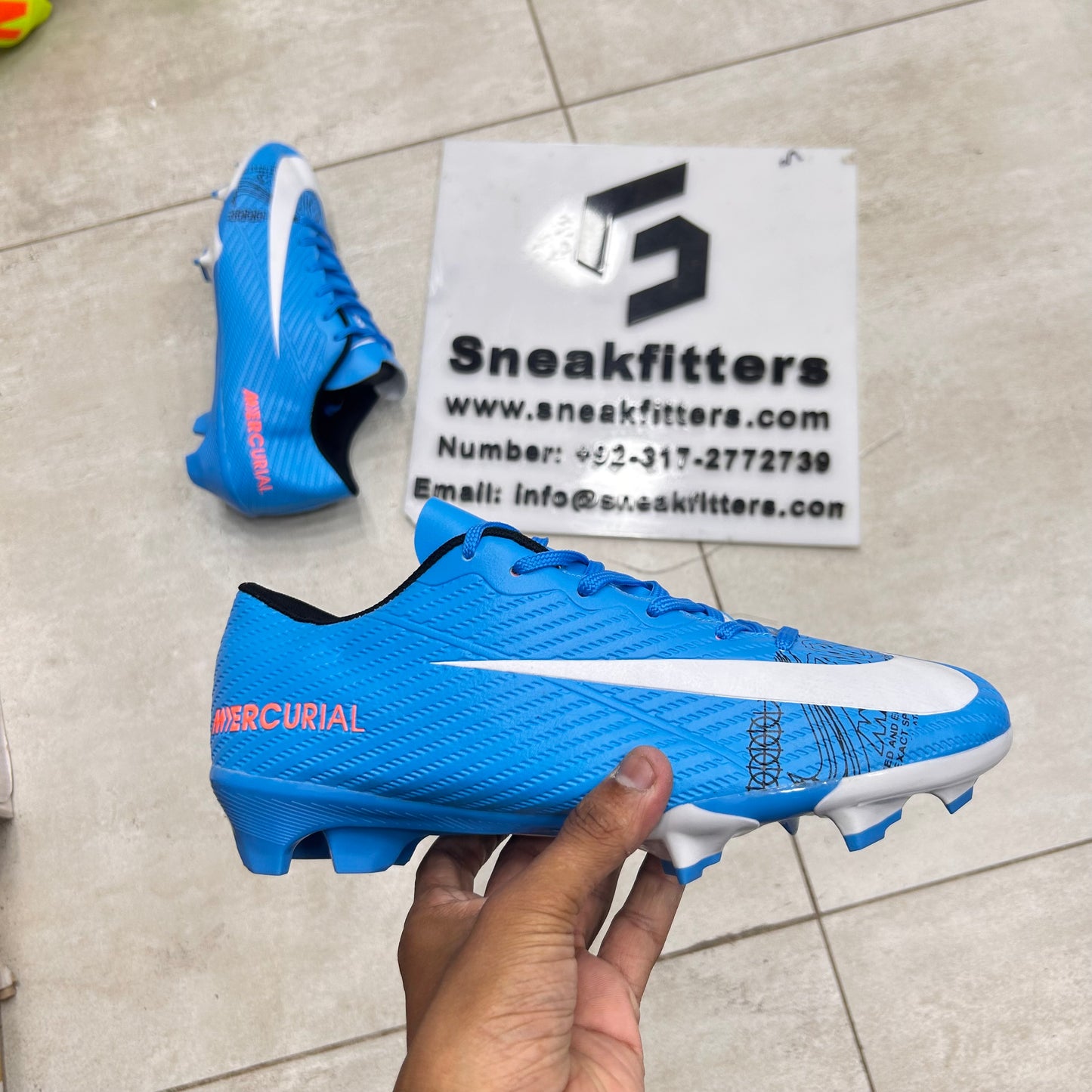 Football - NK Mercurial - Toe - Blue with White