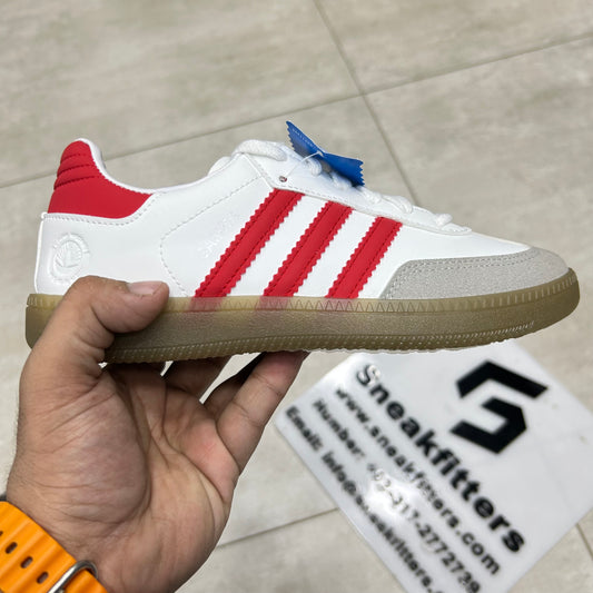 Adid - Samba - White with red