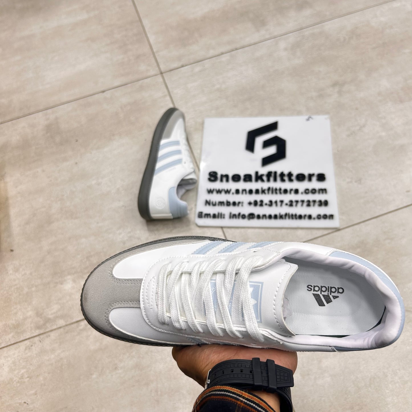 AD - Smba -  White with Blue 2nd 2.0