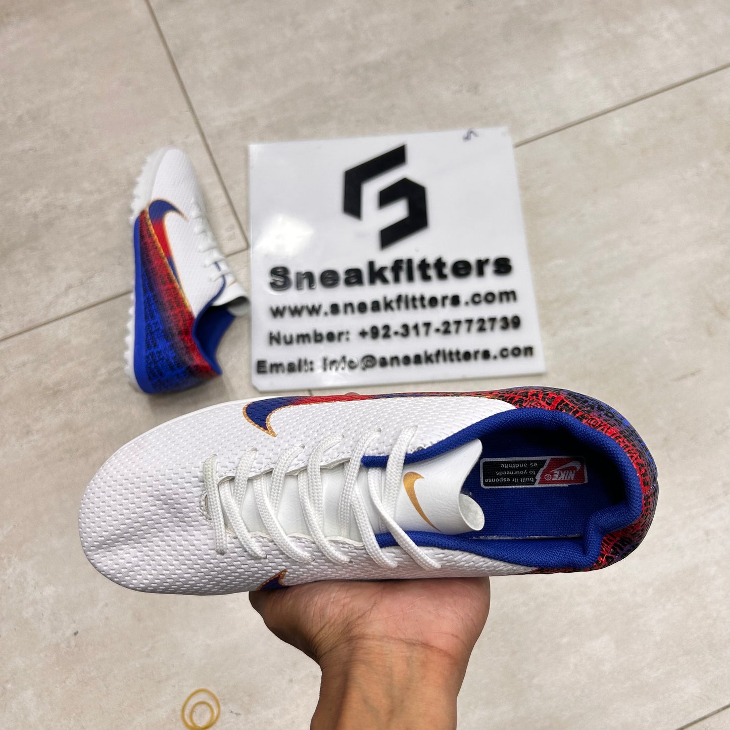 Football - NK Voavini Fly - Gripper - White with Blue