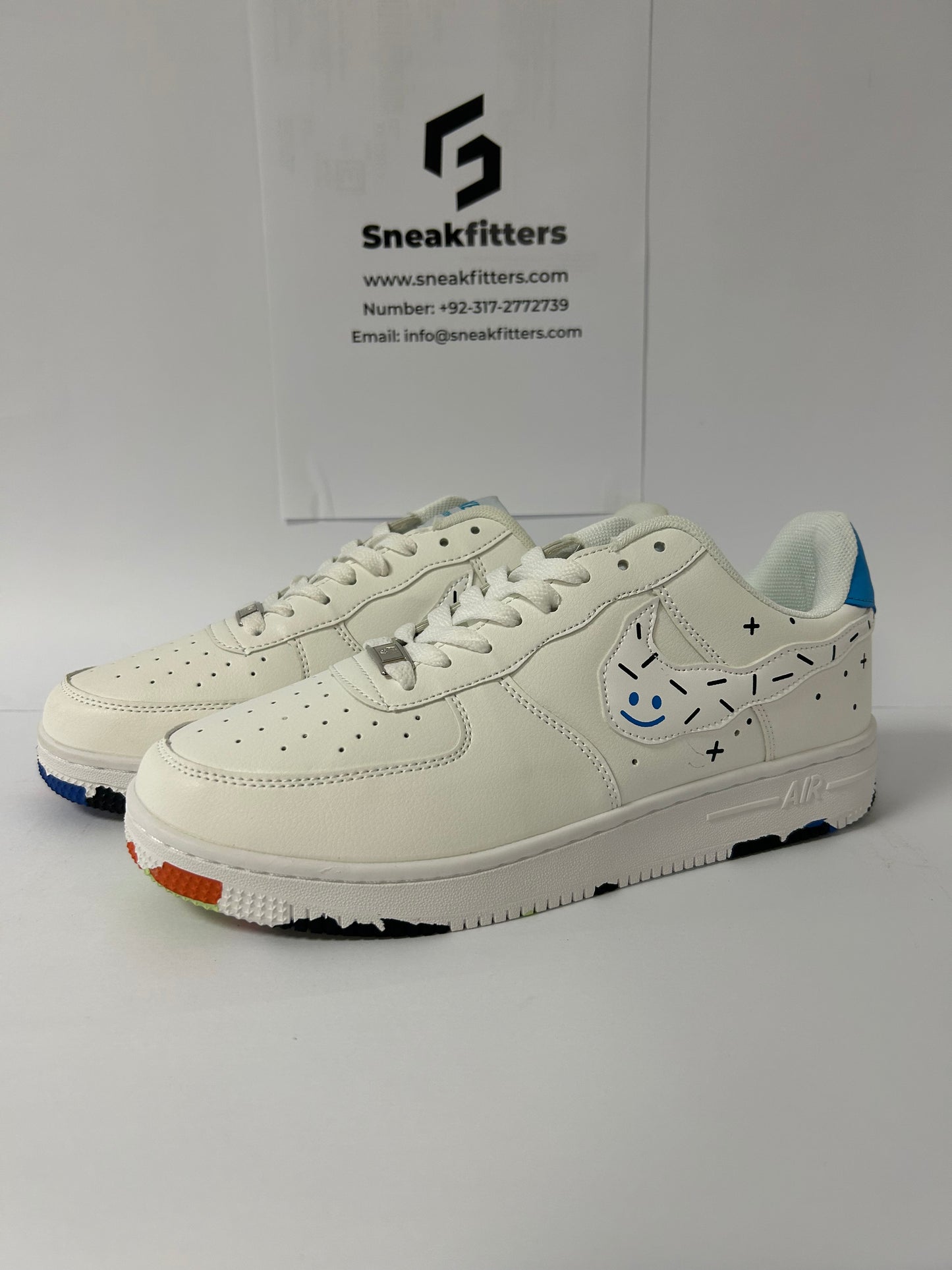 NKE Airforce 1 - Fashion - White Blue