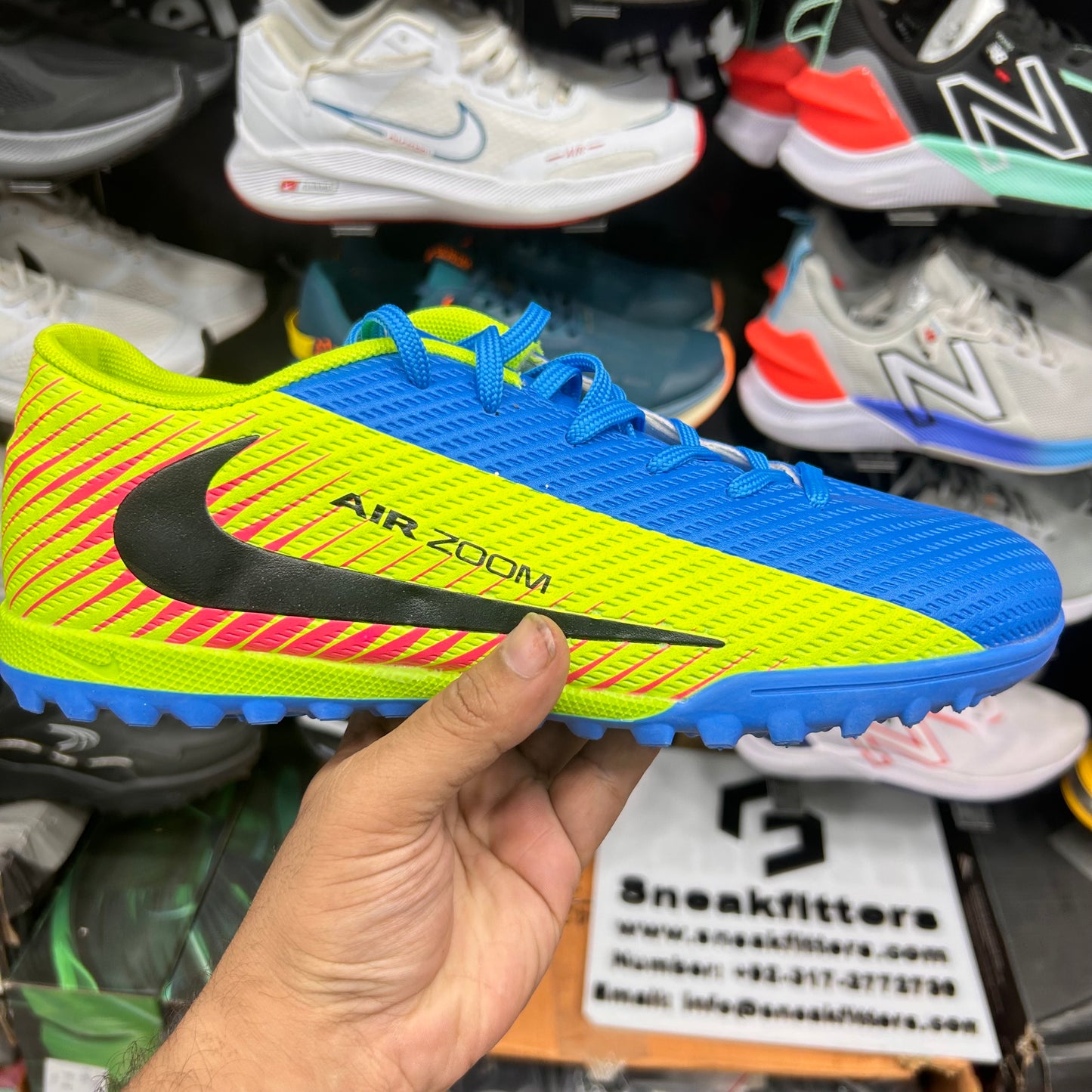 Football - NK Air Zoom - Gripper - Blue with Green
