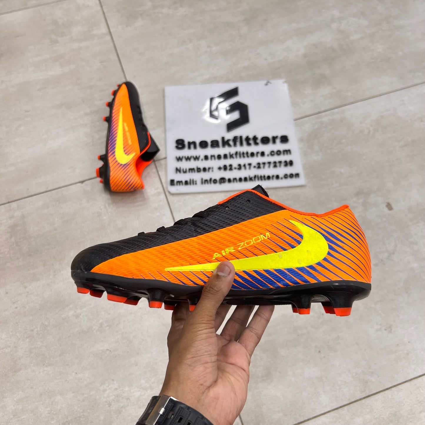 Football - NK Air Zoom - Toe - Orange Black