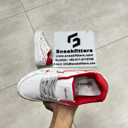 NK - Fashion LV - White with  Red