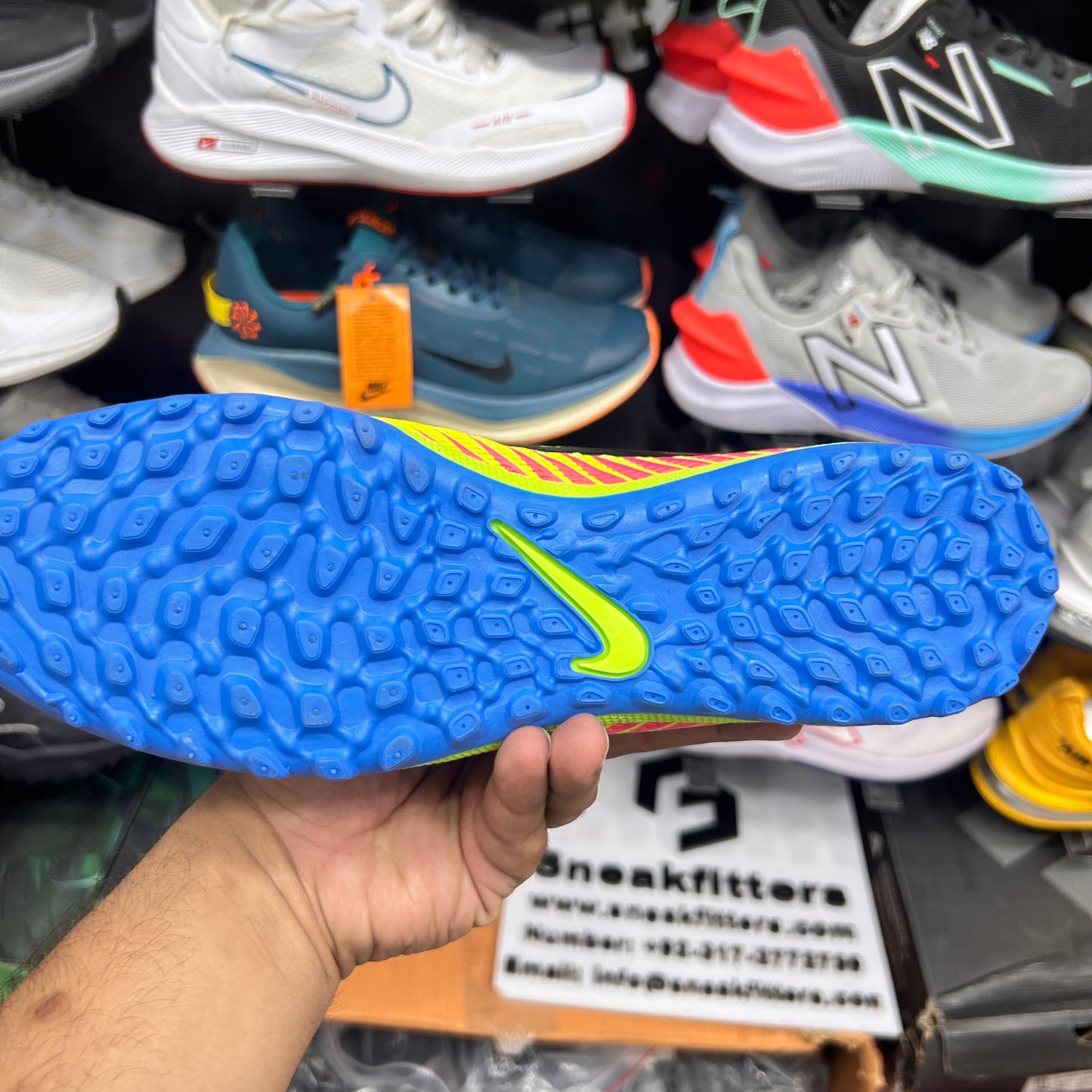 Football - NK Air Zoom - Gripper - Blue with Green