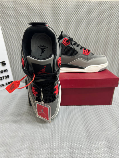 AR JDN 4 - Retro - Grey Black with Red