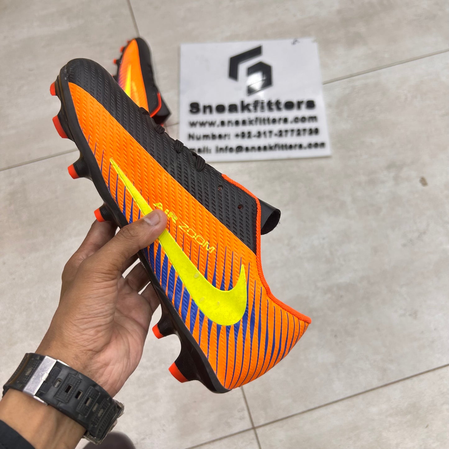 Football - NK Air Zoom - Toe - Orange Black