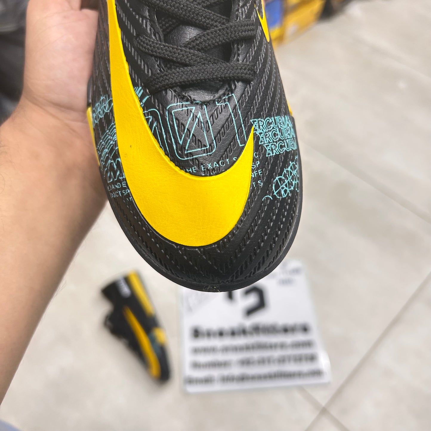 Football - NK Mercurial - Gripper -  Black Yellow