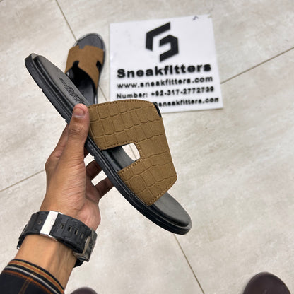 H Izmir Sandals (Slides)  - Brown