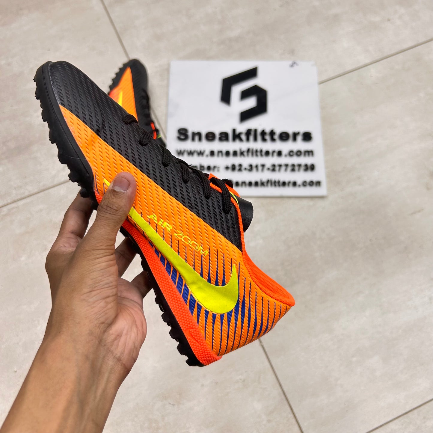 Football - NK Air Zoom - Gripper - Orange Black