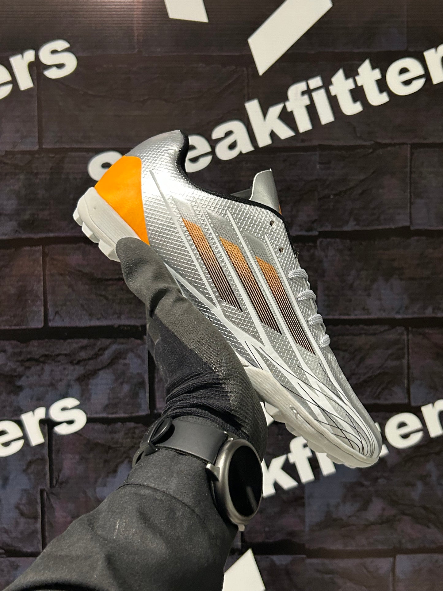 Adid - Football Boots - Silver Orange