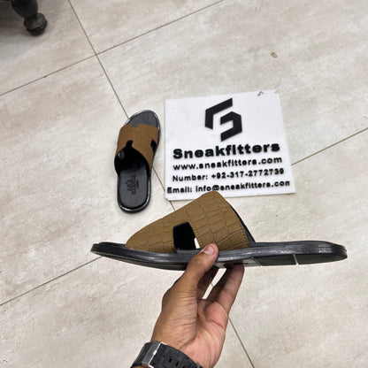 H Izmir Sandals (Slides)  - Brown