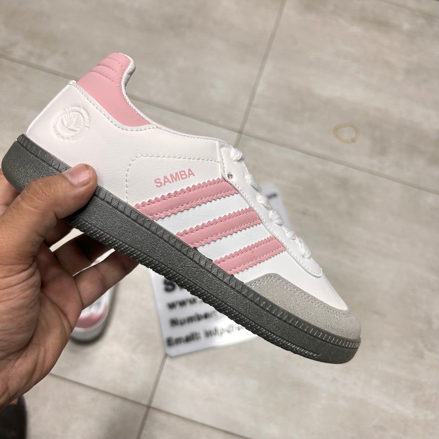 Adid - Samba - Pink with White