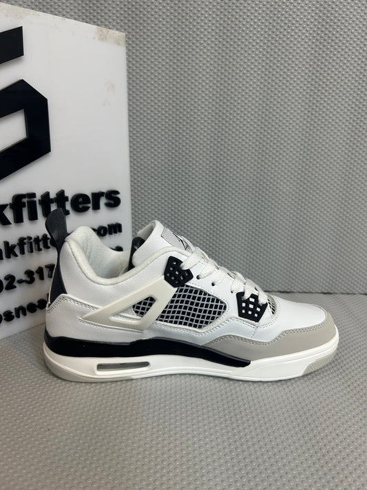 AR JDN 4 - Retro -  (WS) - White with Black