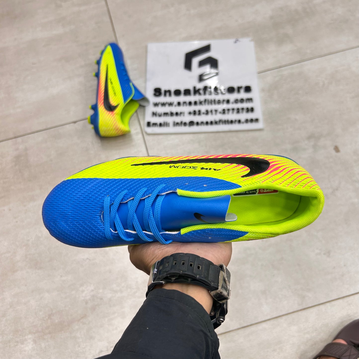 Football - NK Air Zoom - Toe - Blue with Green