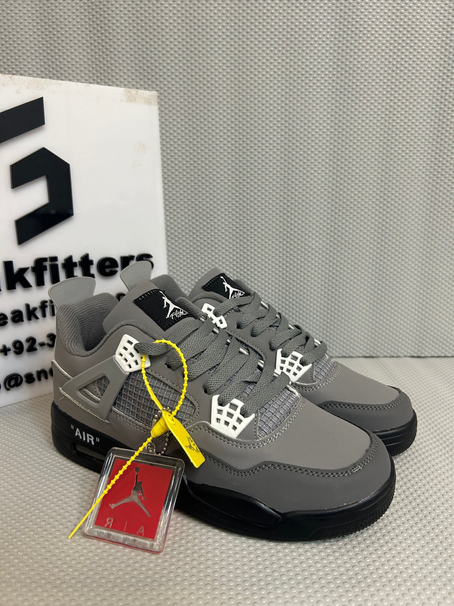 AR JDN 4 - Retro -  (WS) - Gray with White