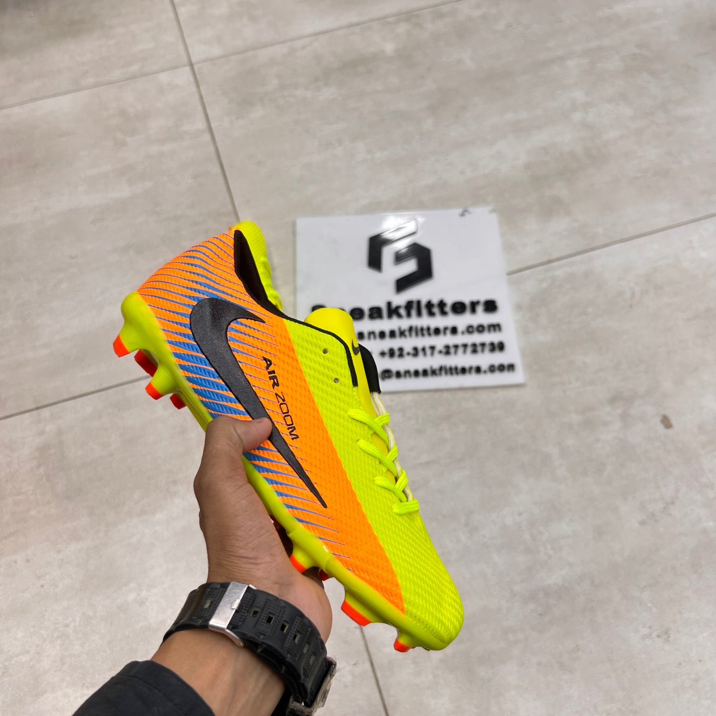 Football - NK Air Zoom - Toe - Green with Orange