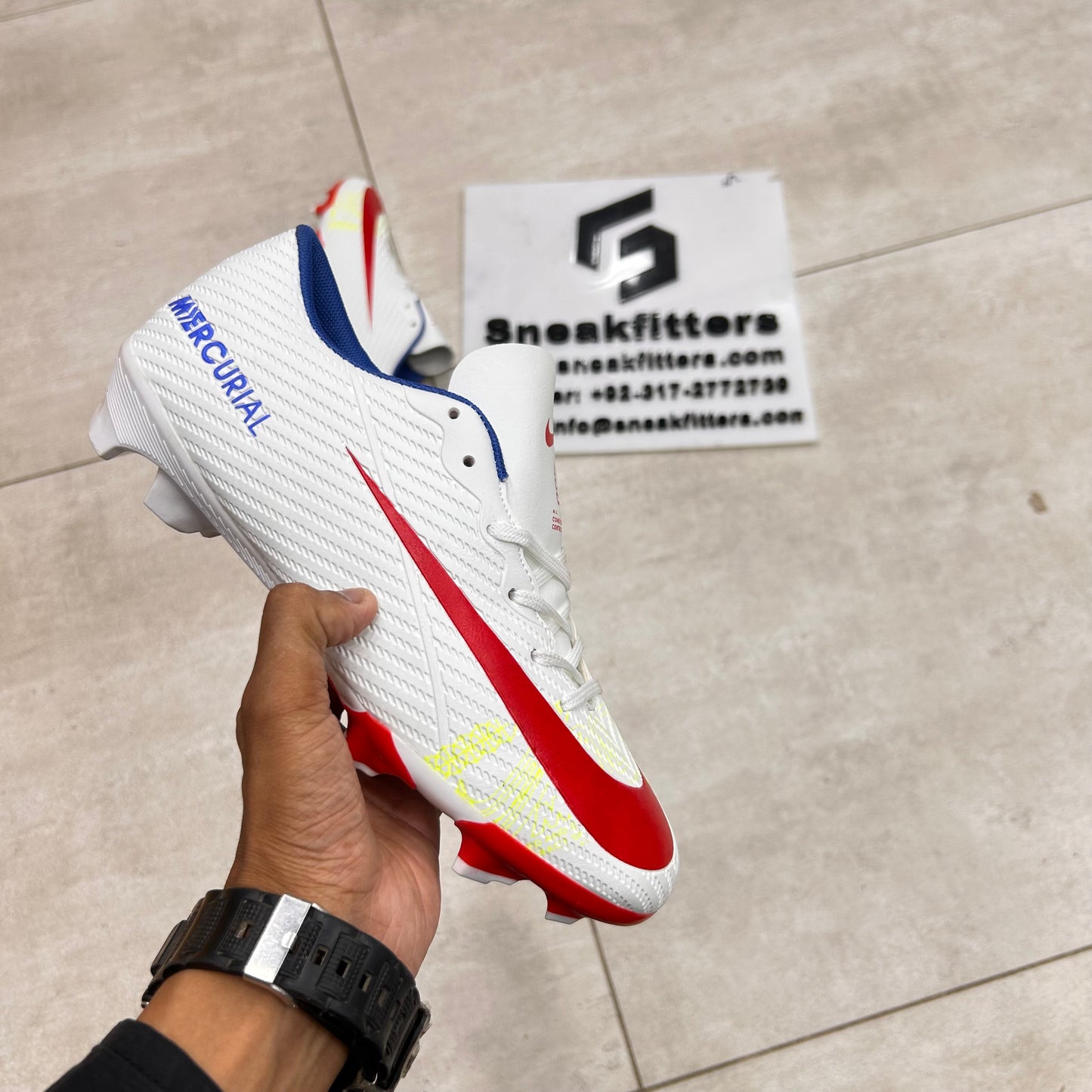 Football - NK Mercurial - Toe - White with Red
