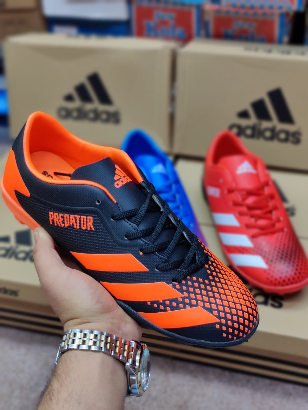 Adid - Football Boots - Black Orange