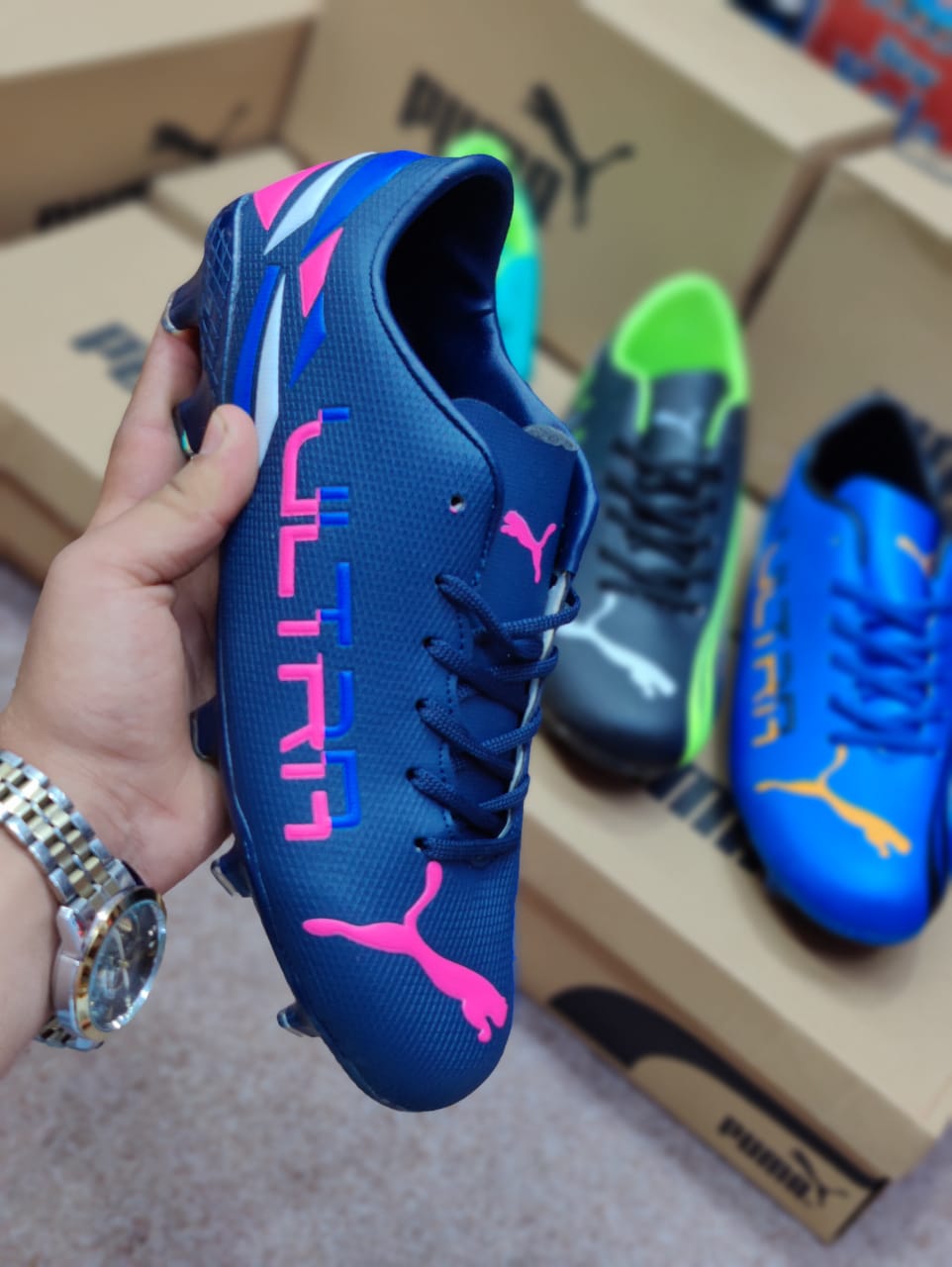 PMA - Football Boots - Navy Blue