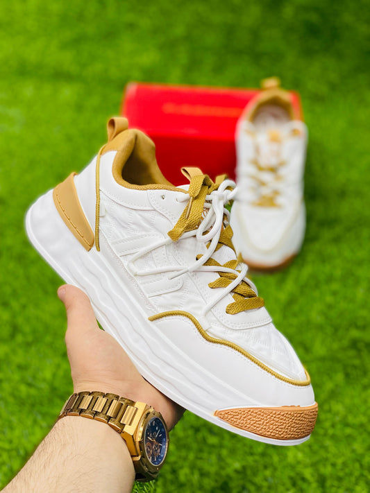 Fashion- Run Courts -  White Mustard 2.0