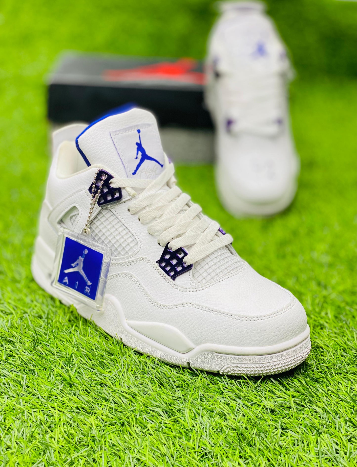 AR JDN 4 - Retro - White - Premium with Leather