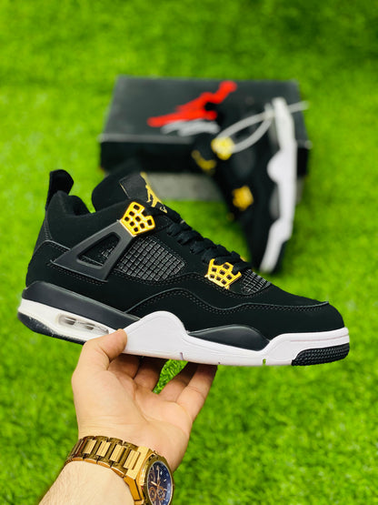 AR JDN 4 - Retro - Black Yellow - Premium with Leather