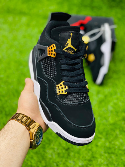 AR JDN 4 - Retro - Black Yellow - Premium with Leather