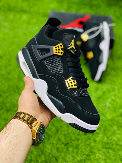 AR JDN 4 - Retro - Black Yellow - Premium with Leather