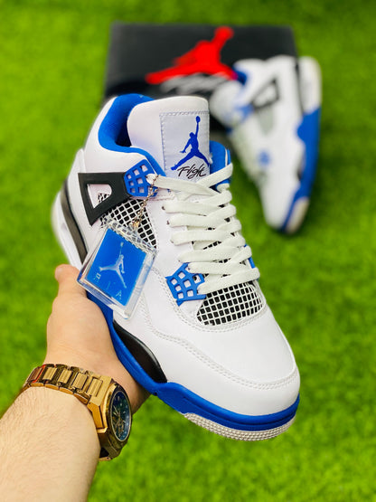 AR JDN 4 - Retro - Blue White - Premium with Leather