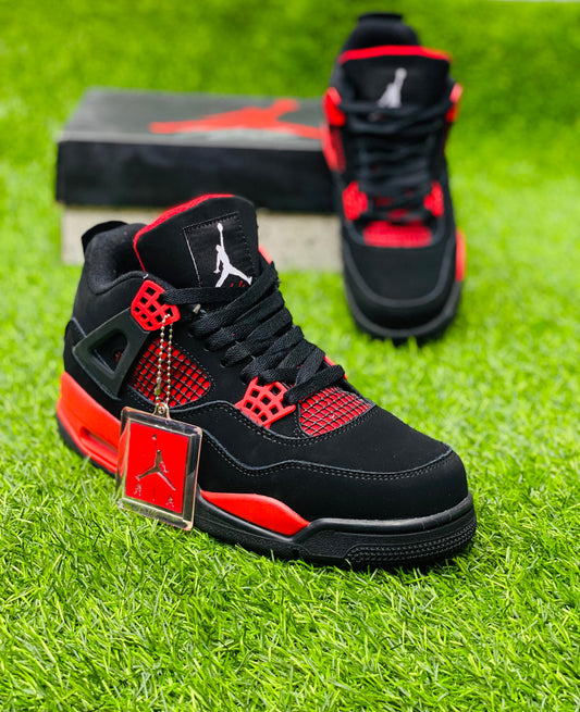 AR JDN 4 - Retro - Black Red - Premium with Leather