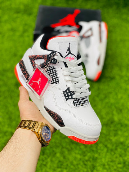 AR JDN 4 - Retro - White Red - Premium with Leather