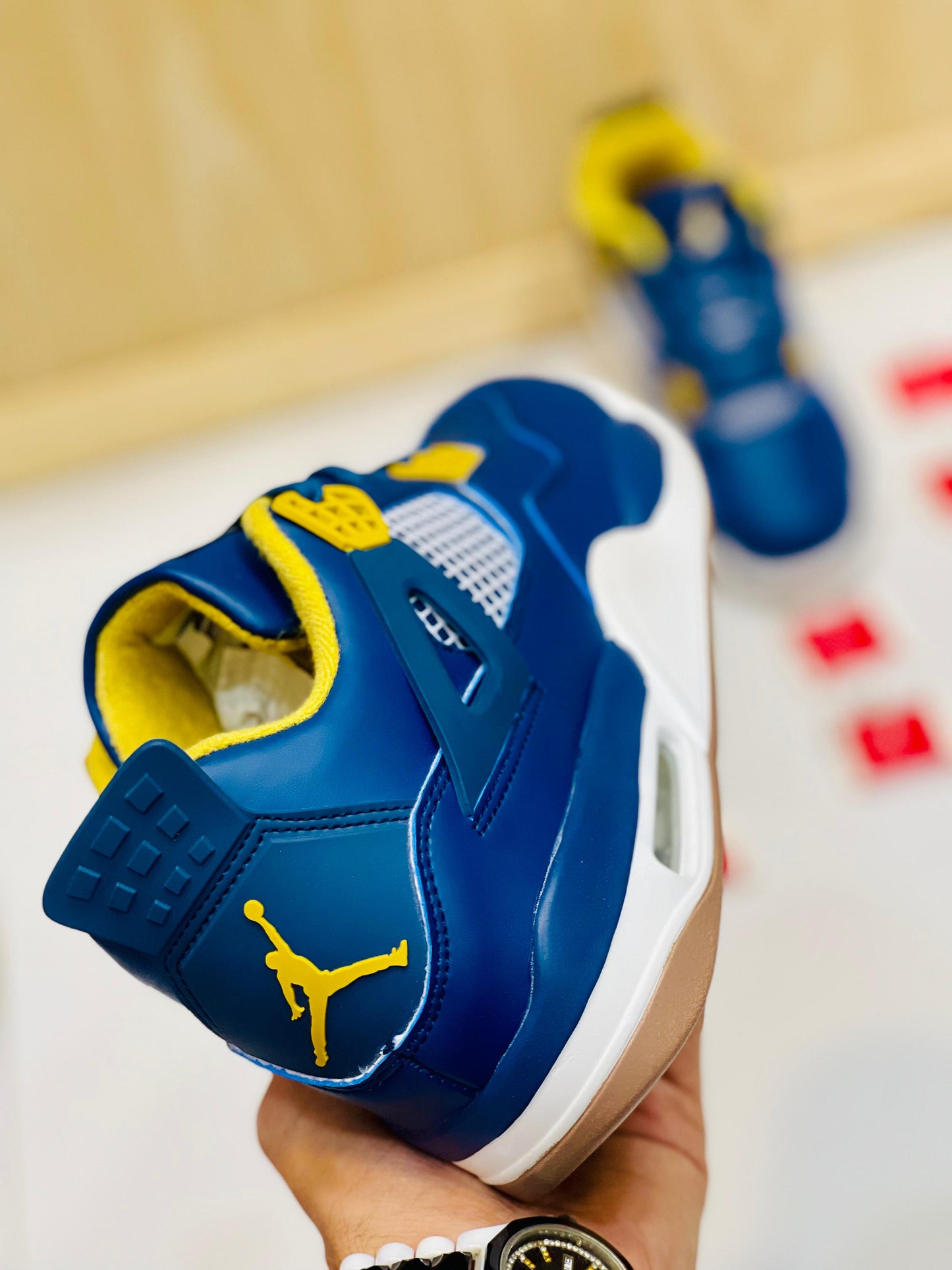 AR JDN 4 - Retro - Blue with Yellow