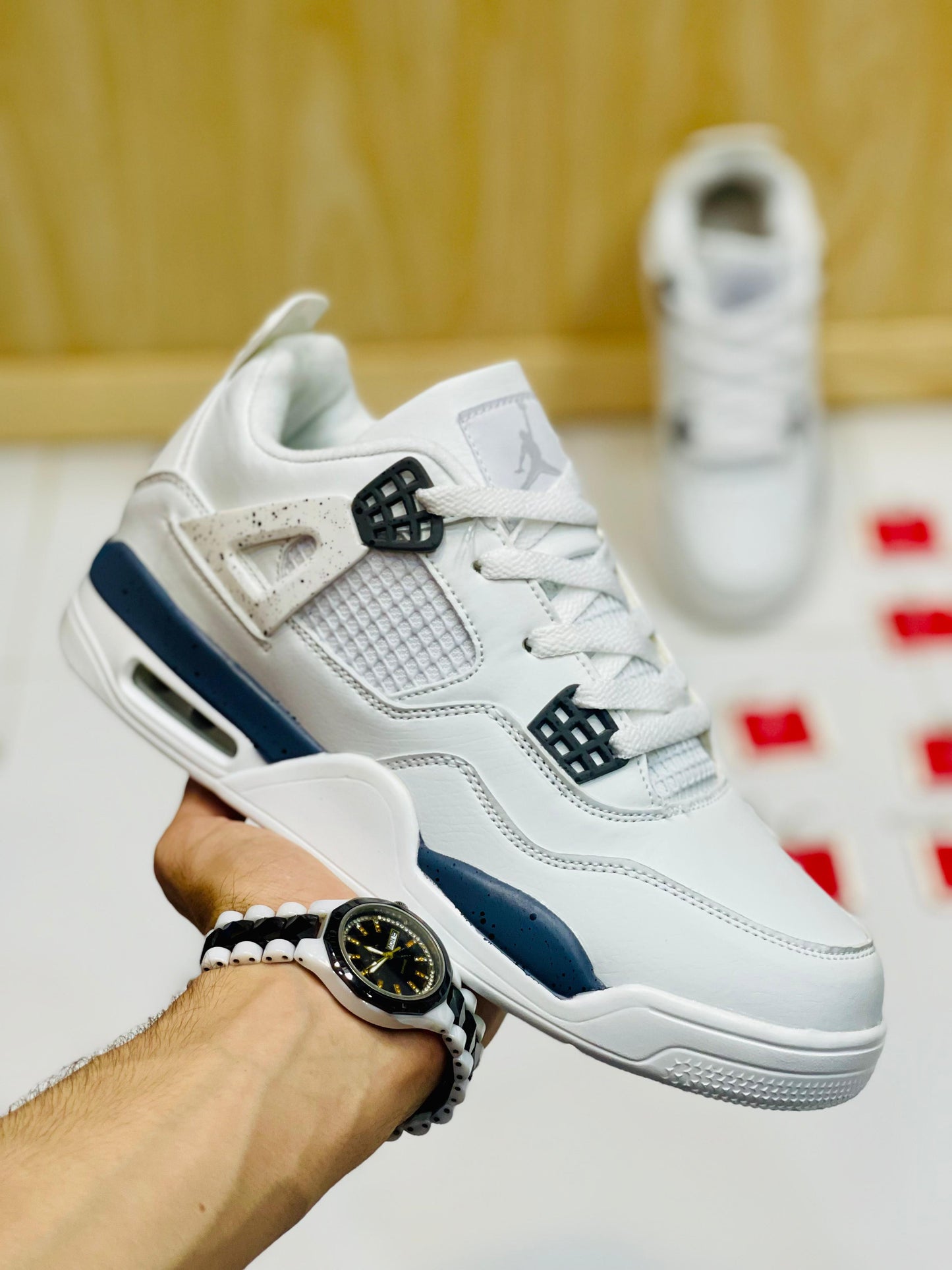 AR JDN 4 - Retro - White Grey