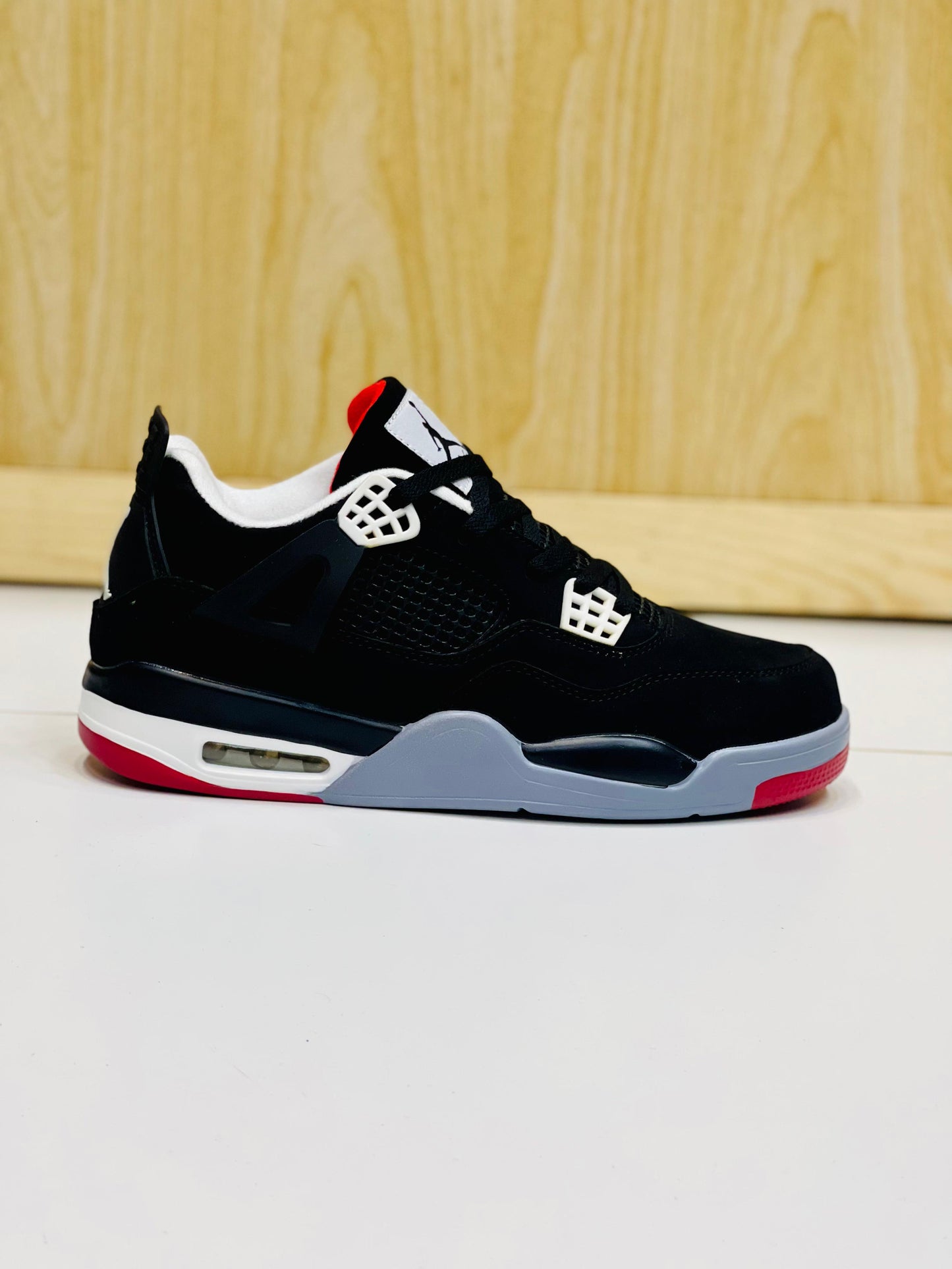 AR JDN 4 - Retro - Black Grey with Red