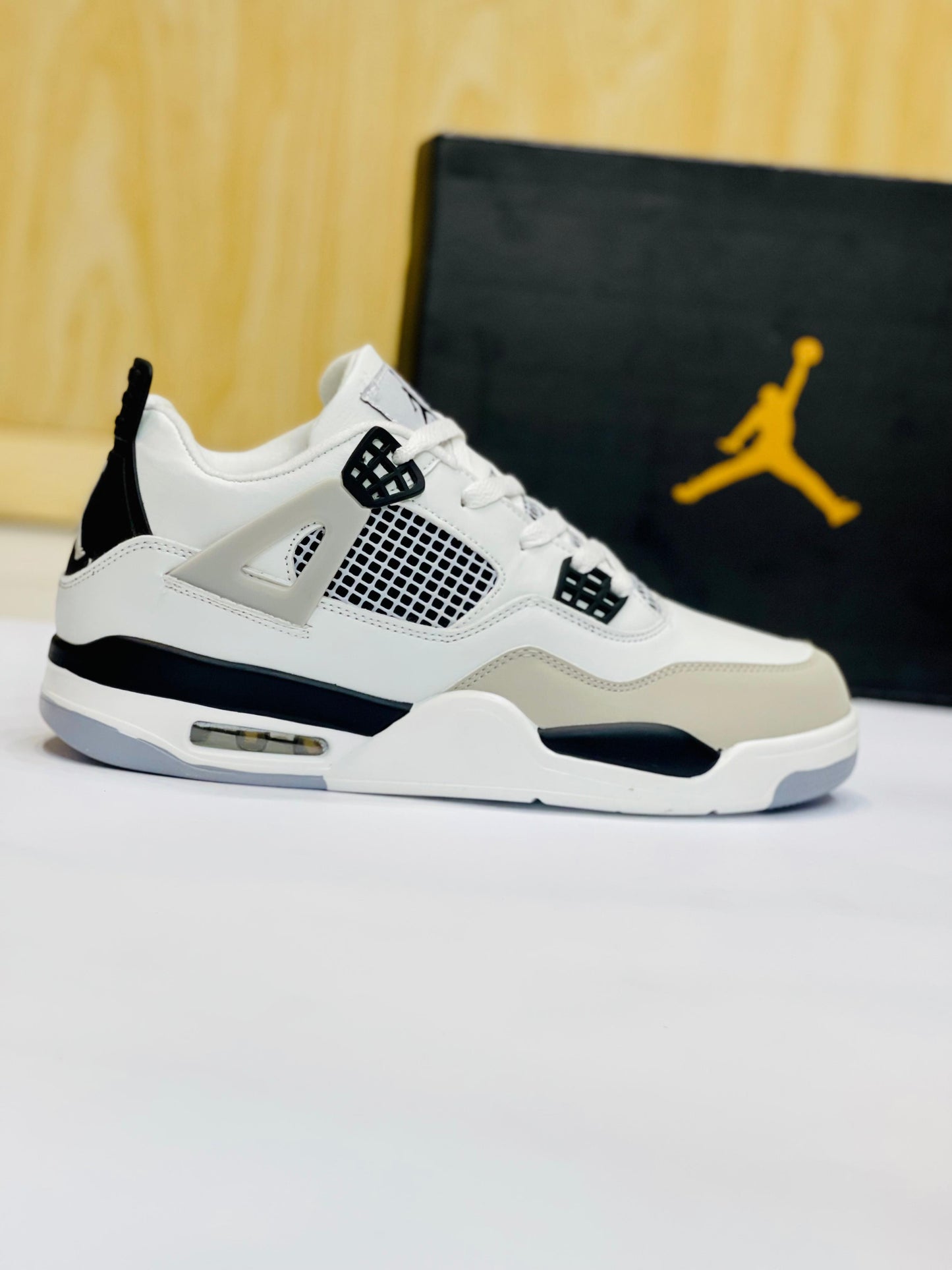 AR JDN 4 - Retro - White with Black