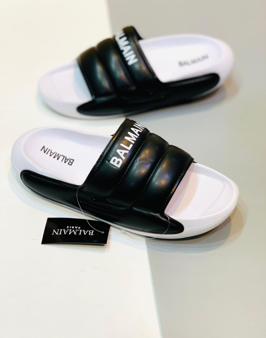 Balmain - Slides - D2 - White with Black