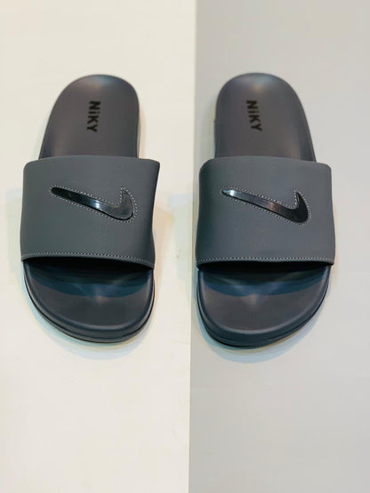 NKE - Slides - Grey Black