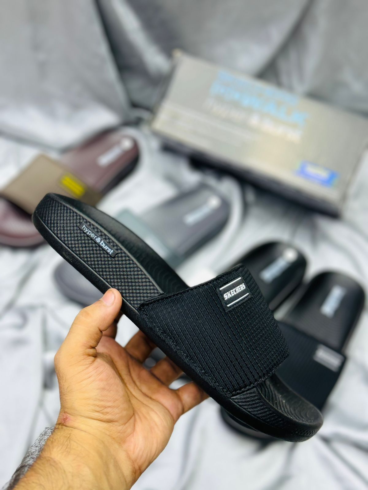 Skechers - Hyper Burst Slides - D2 -  All Black