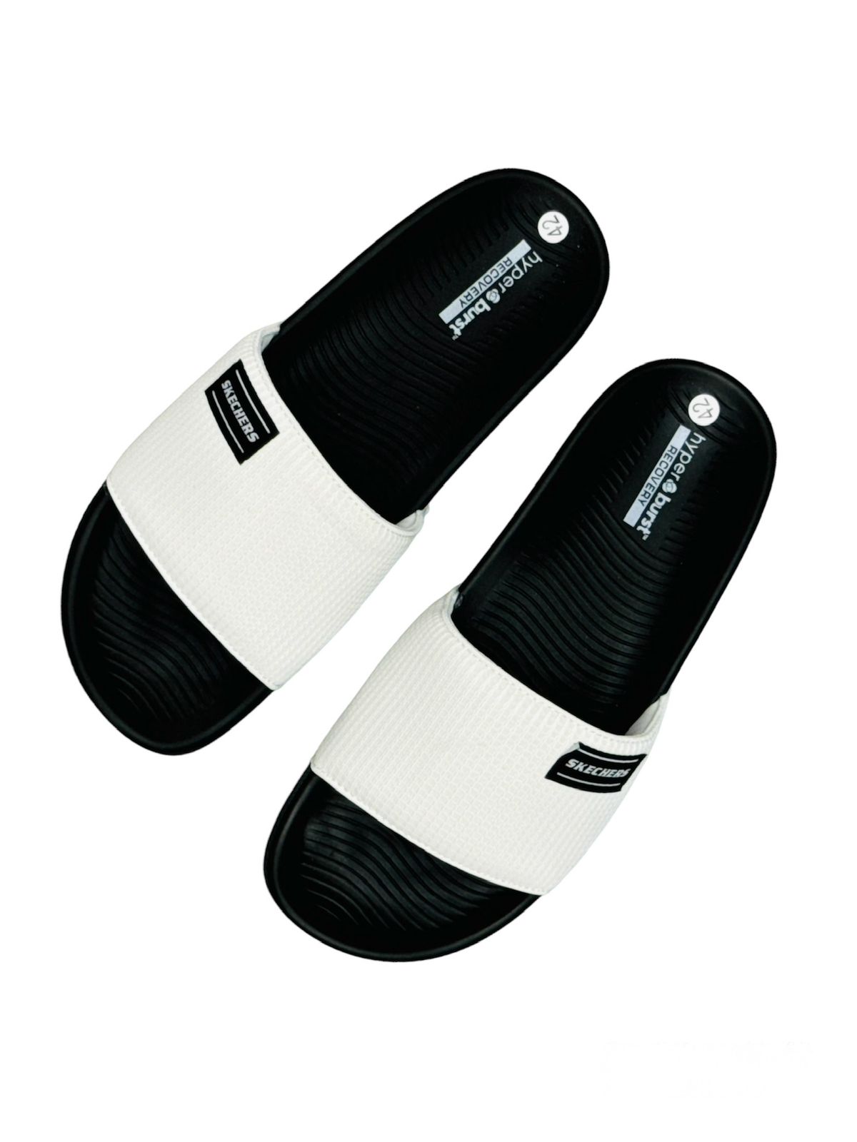 Skechers - Hyper Burst Slides - D2 -  Black White