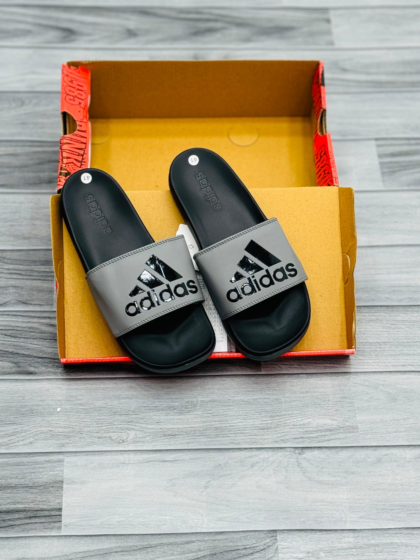 Adid - Slides - Gray Black