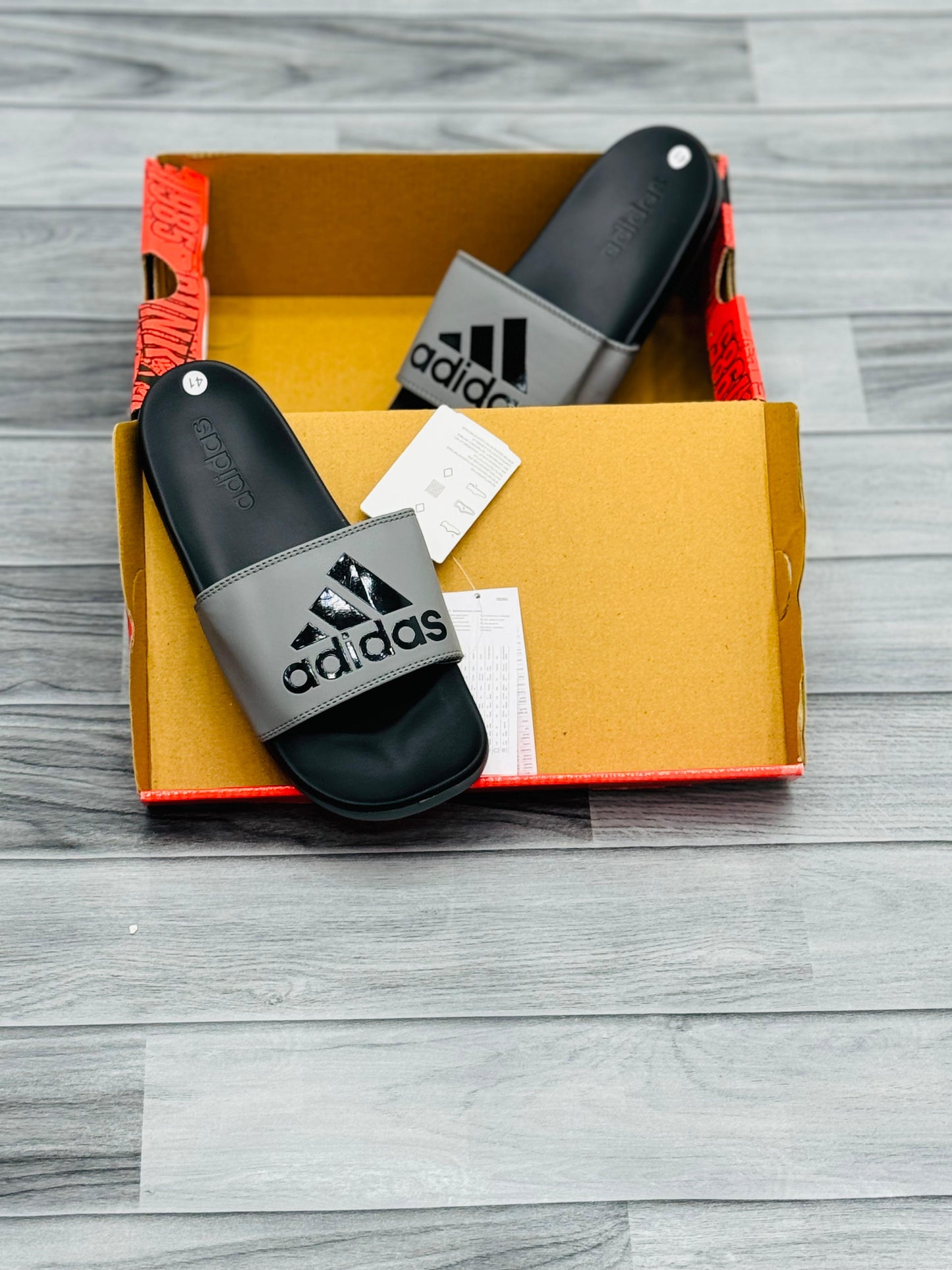 Adid - Slides - Gray Black