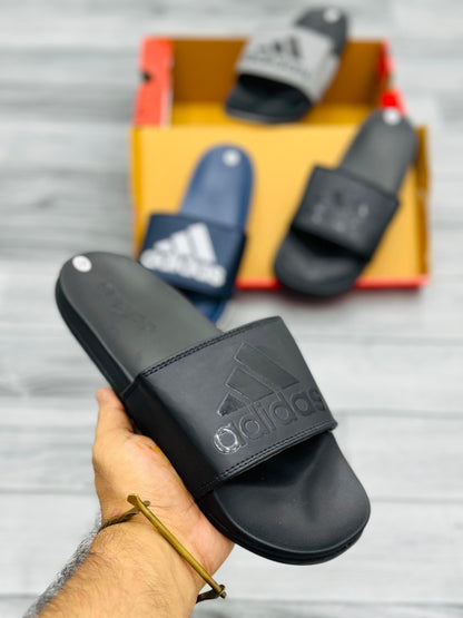 Adid - Slides - All Black