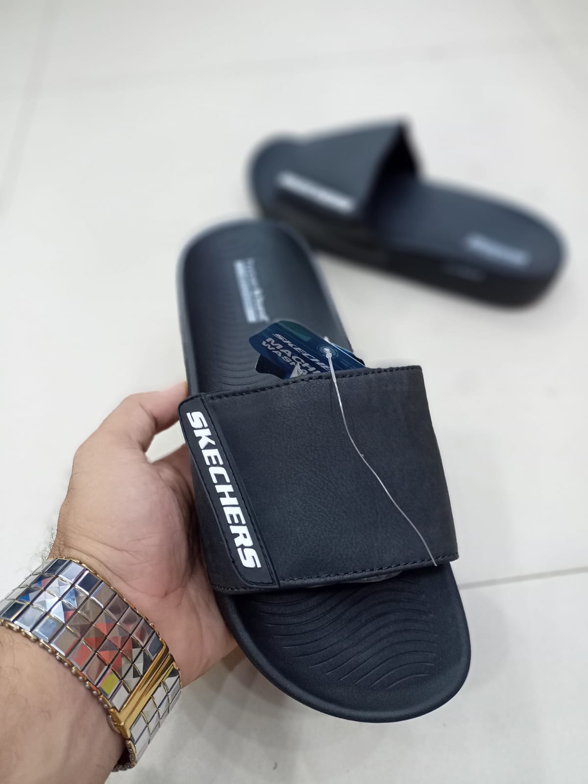 Skechers - Hyper Burst Slides - D3 - All Black